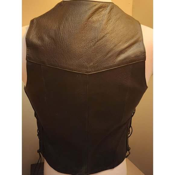 Unik Genuine Leather Motorcycle Vest BNWT Men's size Large - Picture 2 of 6
